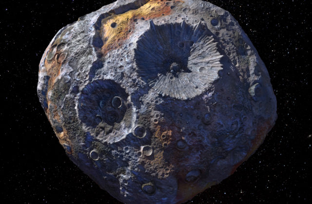 This artist's conception shows the Psyche asteroid.