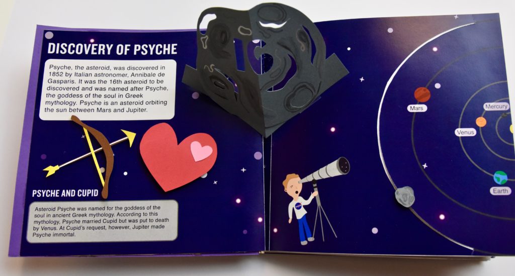 This image shows inner pages of the Psyche pop-up book.