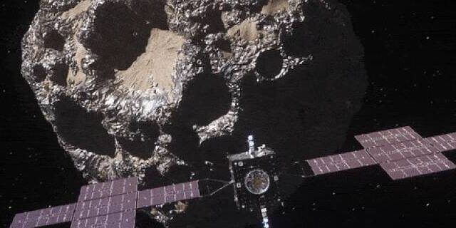 satellite in front of celestial body